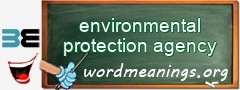 WordMeaning blackboard for environmental protection agency